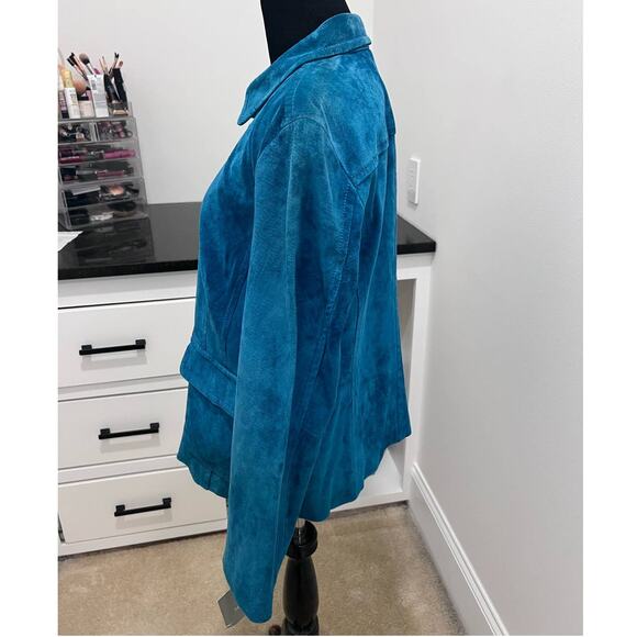 Liz Claiborne Jacket 100% Suede Full Zip Front Pockets Size Large NEW - Picture 2 of 8